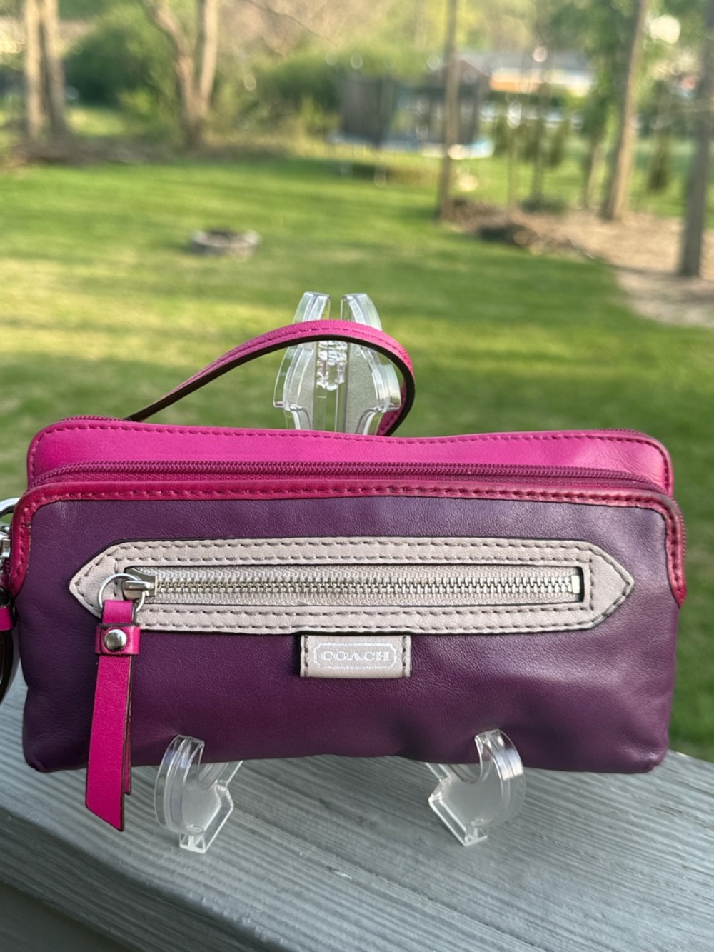 Coach Daisy Spectator Colorblock Leather Zip Wallet/Wristlet (EUC) - Picture 11 of 17